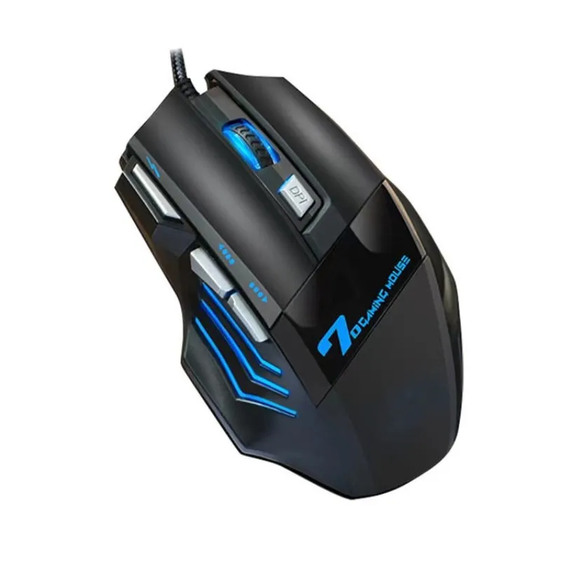 X8 Mechanical Wired Gaming Mouse  7 Keys Wired Ergonomic Mouse RGB Backlit Glowing USB 800/1200/ 1600/ 3200 Dpi Gaming Mouse