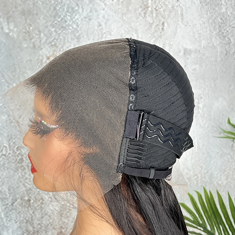 5x5 13x4 13x6 HD Lace Frontal Wig 100% Vietnamese Human Hair Double Drawn Bone Straight Short Bob Lace Wigs Pre-Plucked #1B
