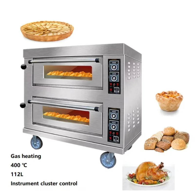 Professional Baking Machinery Manufacturer Commercial Two Deck Pizza Bread Baking Oven