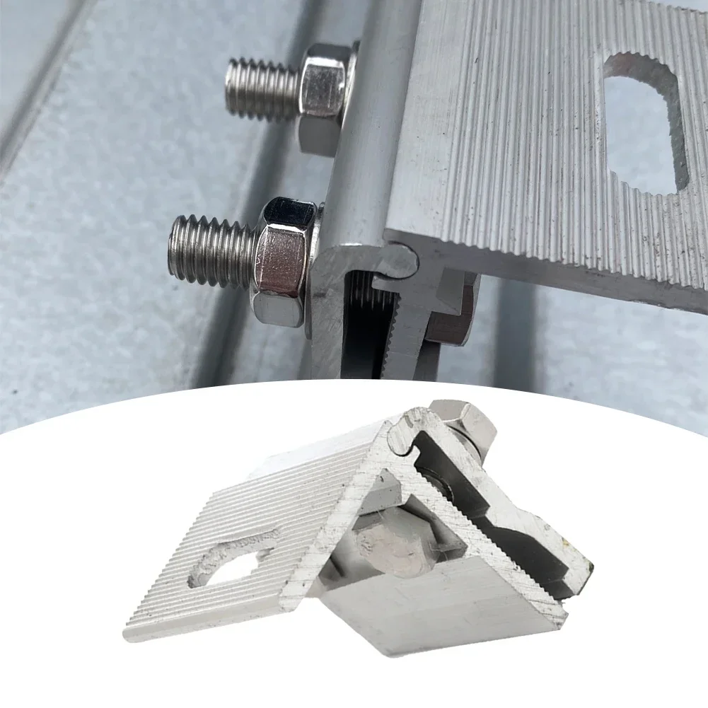 Sistema di scaffalature per moduli solari fotovoltaici Morsetto per tetto in metallo Morsetto per tetto in lega di alluminio CMCJ-014 Morsetti per