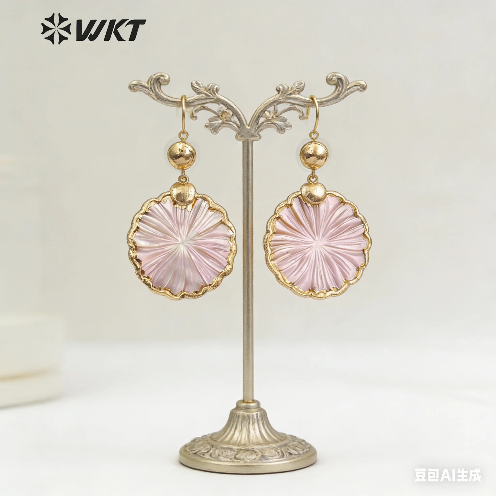 

WT-E482 Классические новые уникальные женские серьги-ракушки в винтажном стиле с позолотой 18 карат для коктейльных вечеринок