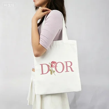 

2026 new White Canvas Tote Bag Cartoon Star Graffiti Print Reusable Shoulder Bag Casual Eco-friendly Tote for Streetwear Lovers