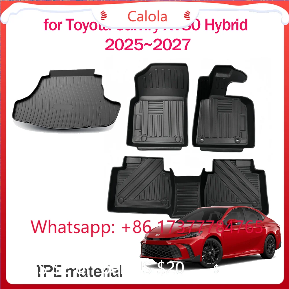 Fit TPE Car Floor Mats & Trunk Liner for Camry XV80 Hybrid 2025-2027 Waterproof Interior Liners