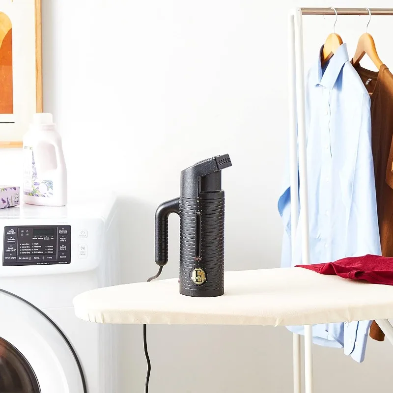 ESTEAM مكواة بخار محمولة باليد، 120 فولت، أسود