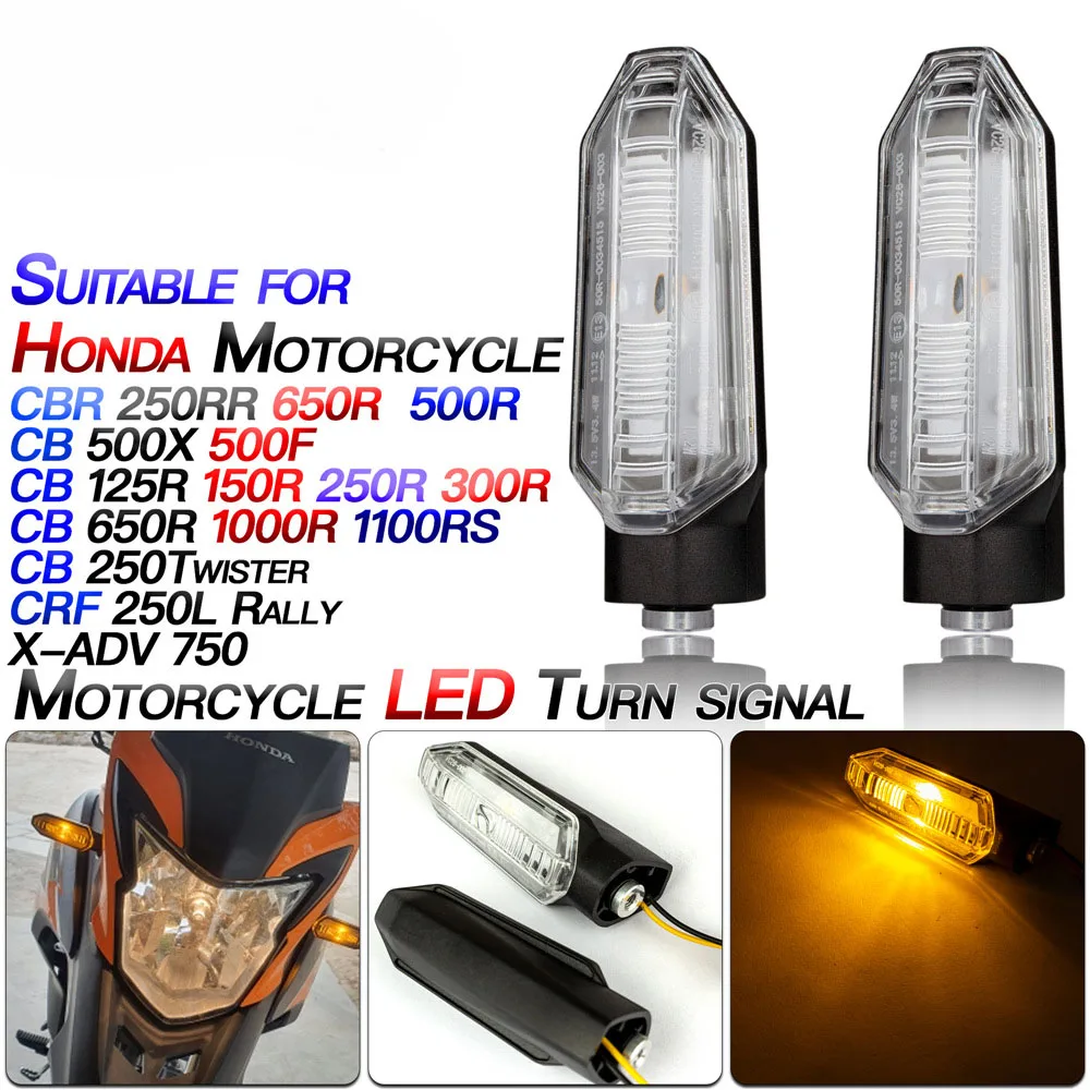 LED Turn Signal Indicator For HONDA CBR250RR CB150R CB1000R CB1100RS for Forza X-ADV 750 ADV 150 CRF1100L CRF450L Blinker Lamp