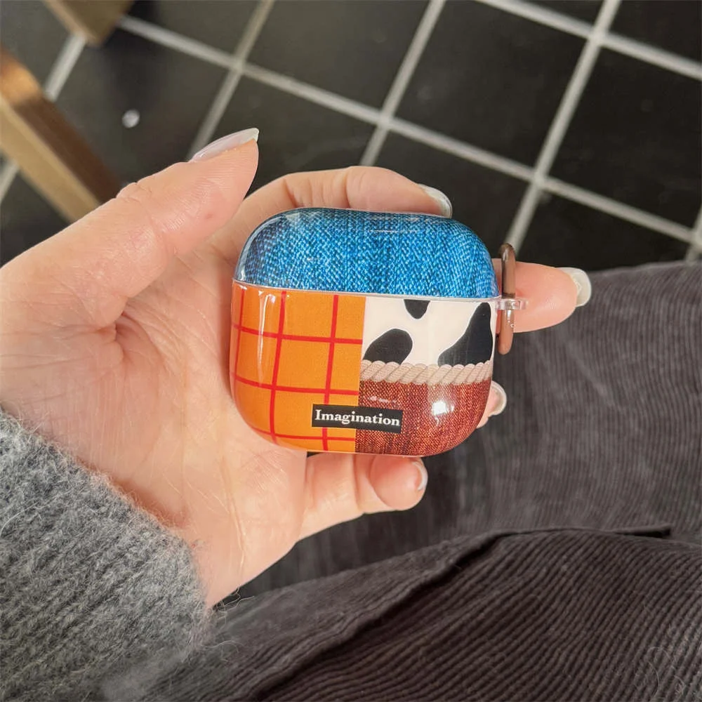 

Korean Cute Plaid Cow Print Earphone Case For Apple Airpods 4 3 2 Pro 3 Protective Cover Silicone Headphone Cases For Airpods Pr
