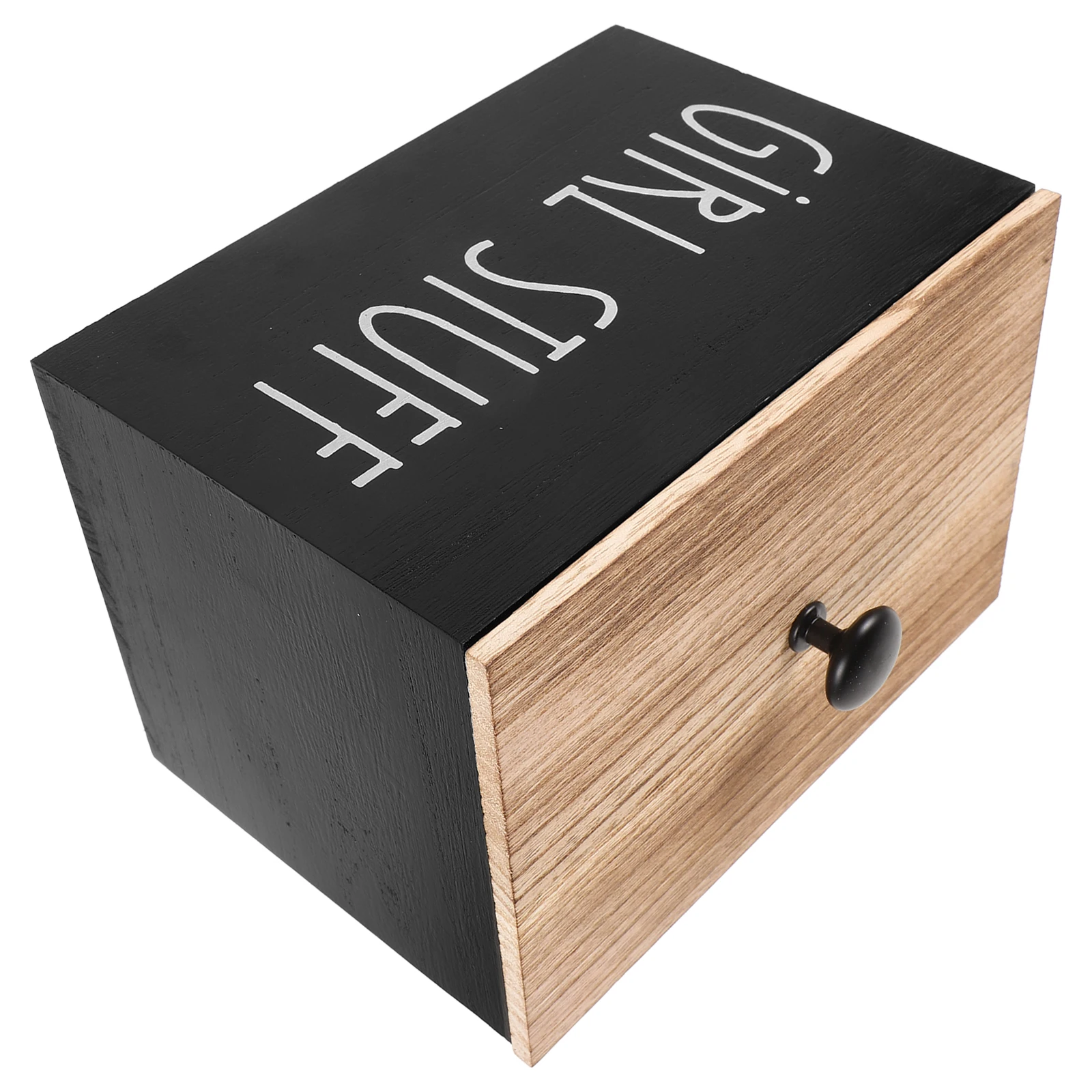 

1pc Covered Storage Box 3-Tier Wooden Organizer For Cotton Swabs Pads Dispenser Desk Vanity Holder Container Makeup Cotton