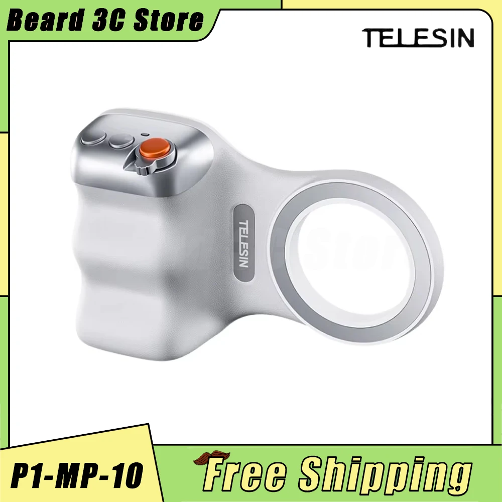 

TELESIN P1-MP-10 Magnetic Phone Camera Shoot Hand Grip Phone Holders Shooting Aid Remote Control Handle for iPhone HUAWEI Phone