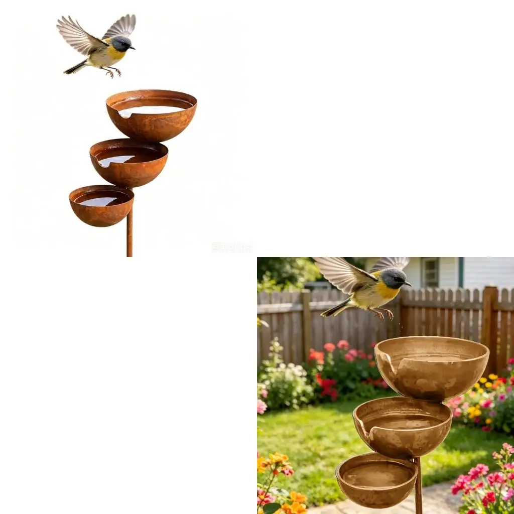  Multifunctional Rain Catchers And Wildlife Drinking Cup For Backyard Decoration