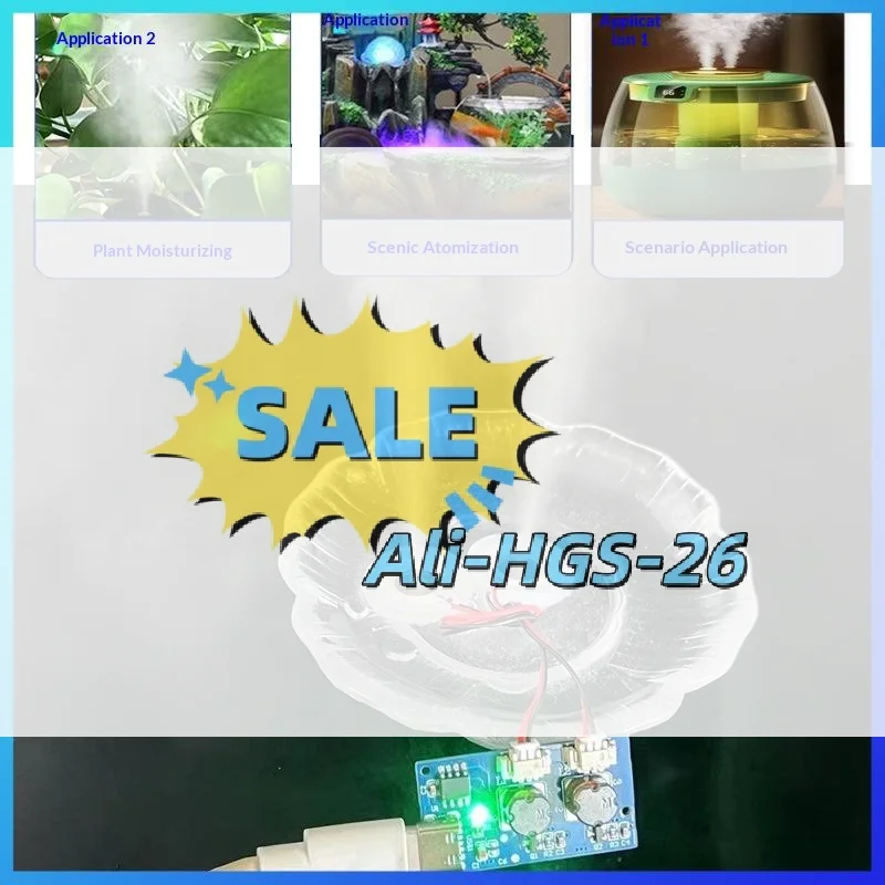 Dual-Output 5V Ultrasonic Mist Maker Module - USB-C Direct Spray, No Switch Needed for Humidifiers & DIY