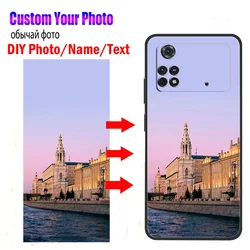 Customized Personalized Photo Cover For Poco X4 Pro 5G Poco X3 NFC X4 GT M4 X5 Pro Phone Cases Silicone DIY Name Picture Funda