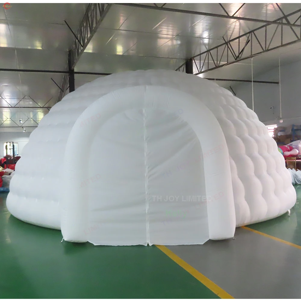 Fast Air Shipping 4m/5m/6m White Inflatable Dome Tent with Colorful LED Lighting Inflatable Lawn Tent Wedding Marquee
