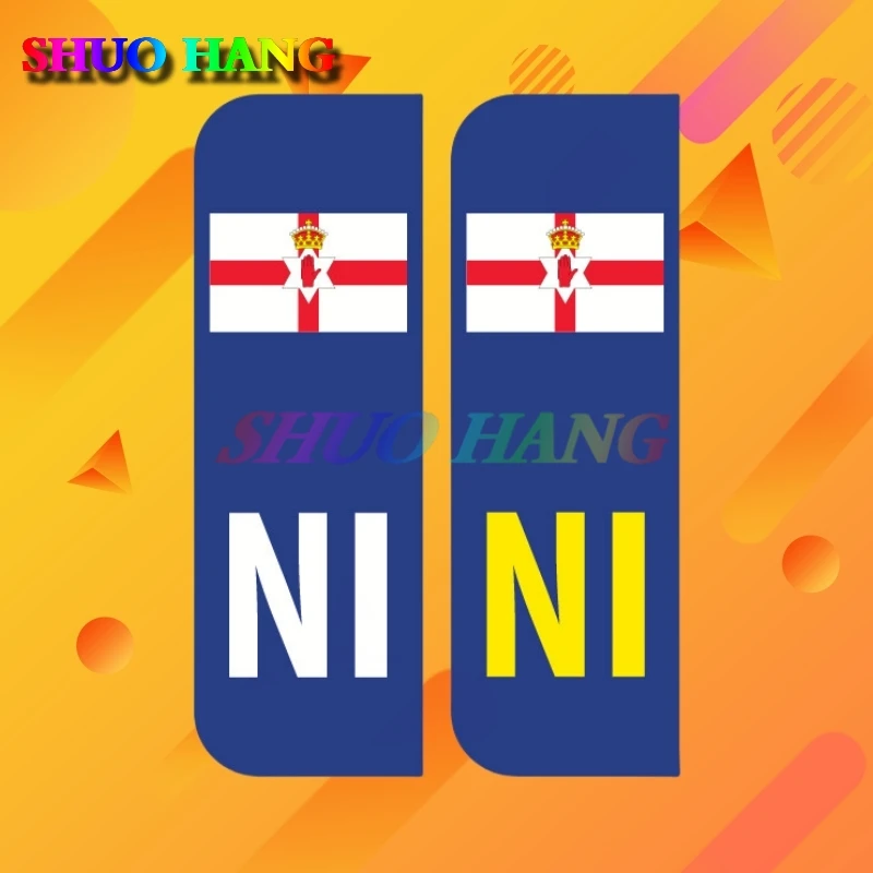 

NI FLAG NORTHERN IRELAND, виниловые наклейки на номерной знак автомобиля, украшение для номерного знака автомобиля, автомобильные аксессуары
