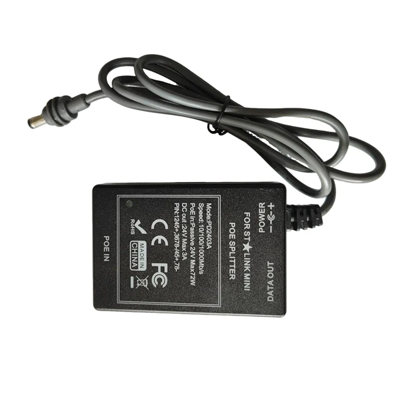 DIGIT-24V DC Input Max 75W Output POE Splitter для Starlink Mini 10/100/1000Mbps Industrial