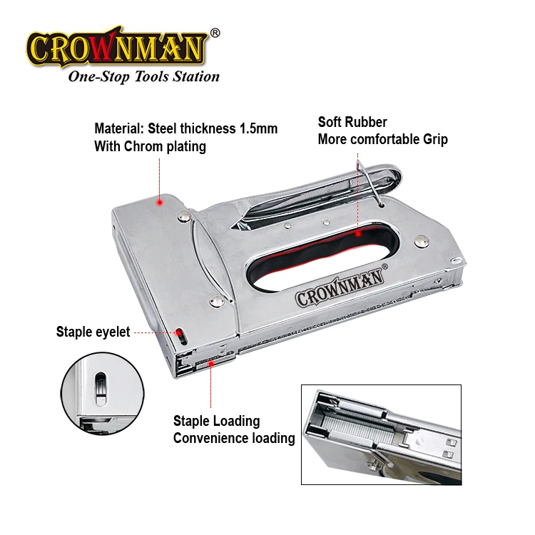 CROWNMAN Masonry & Painting Heavy  4-14mm for Woodworking Tools Straight Nail Staple   Manual Nail