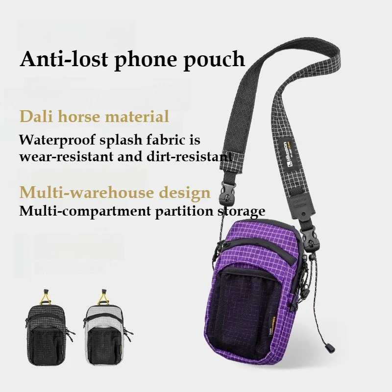 Outdoor Storage Bag Shoulder Strap Attachment Bag Smartphone Pouch Waterproof Water Bottle Bag for Sports Hiking Lightweight