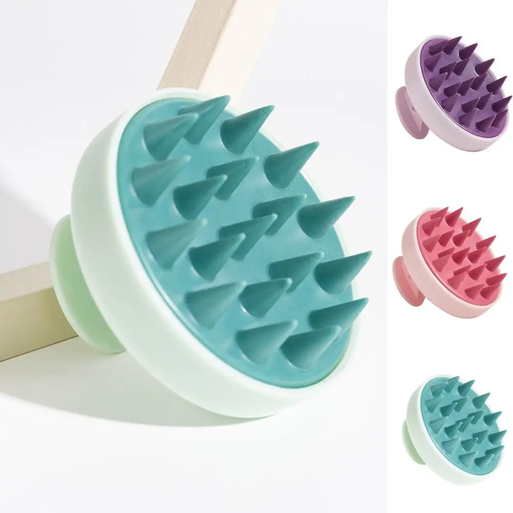 

Silicone Massage Brush Salon Hairdressing Tool Soft Comfortable Hair Washing Comb with Handle Scalp Hair Massager Body