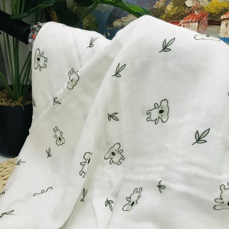 كوالا 120x120 سنتيمتر الخيزران القطن الطفل التقميط لينة الوليد التفاف البطانيات الطفل الشاش قماط بطانية قماط بطانية #5