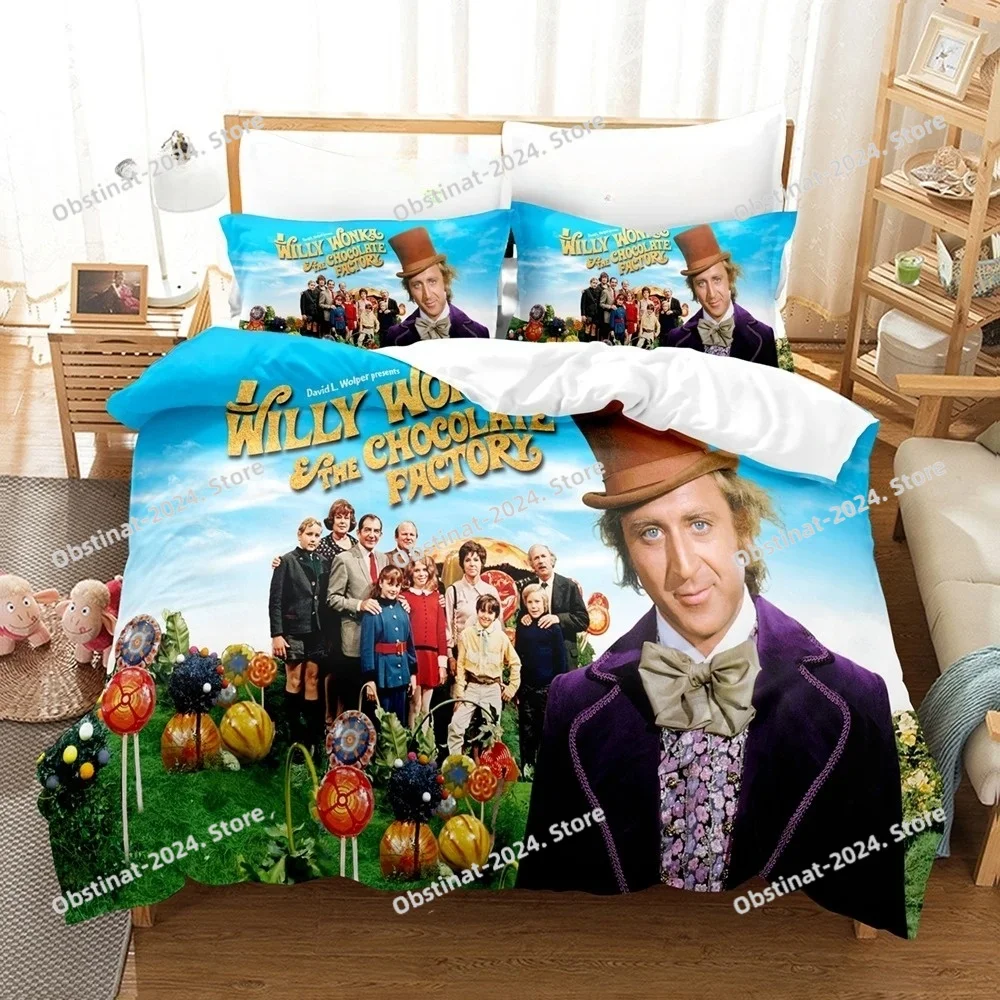 

Charlie and the Chocolate Factory Bedding Set Single Twin Full Queen King Size Bed Set Teenagers Bedroom Duvetcover Sets Fashion