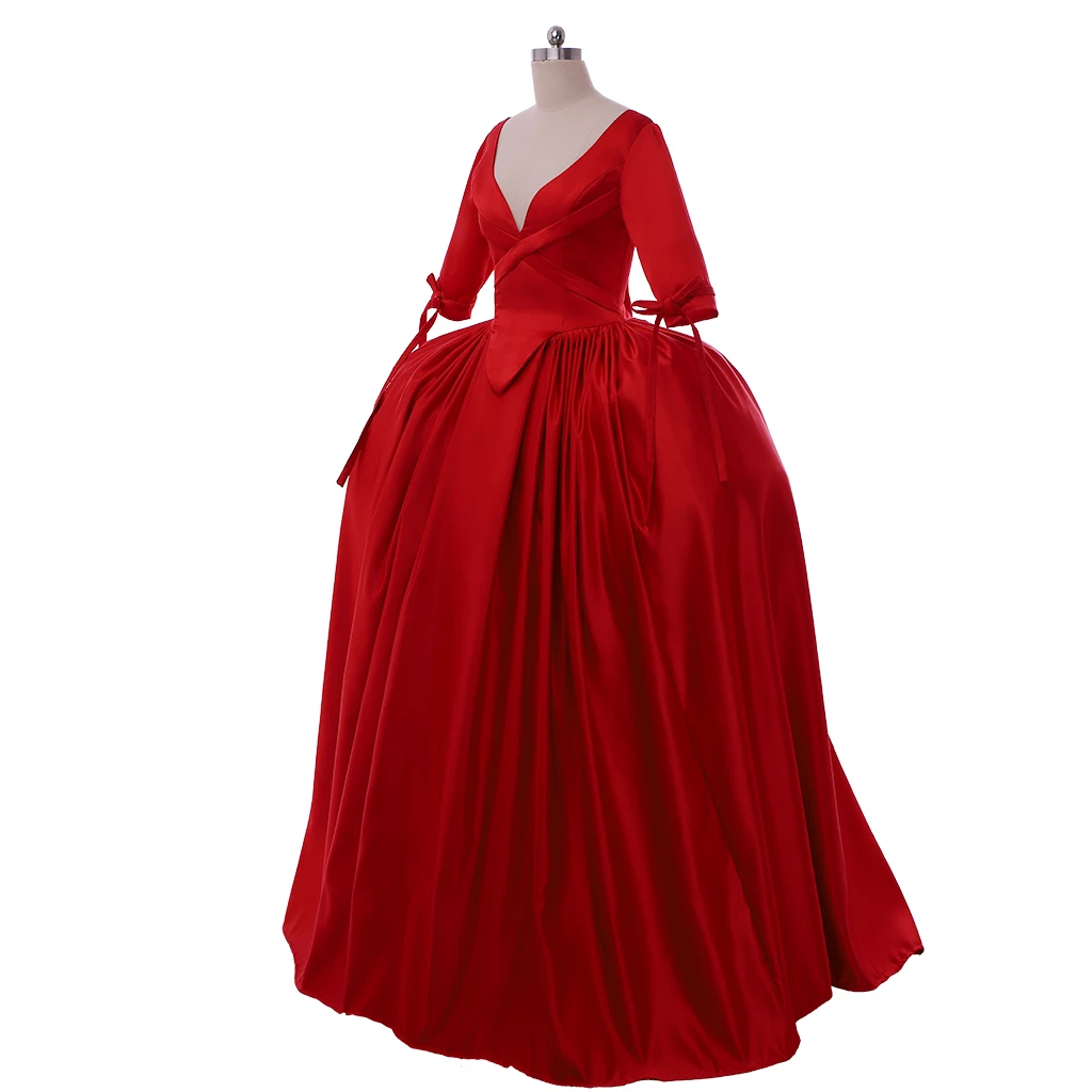 Outlander Cosplay 18th Century Medieval Rococo Dress Baroque Masquerade Gowns Red Renaissance Dress Women Court Bride Clothing