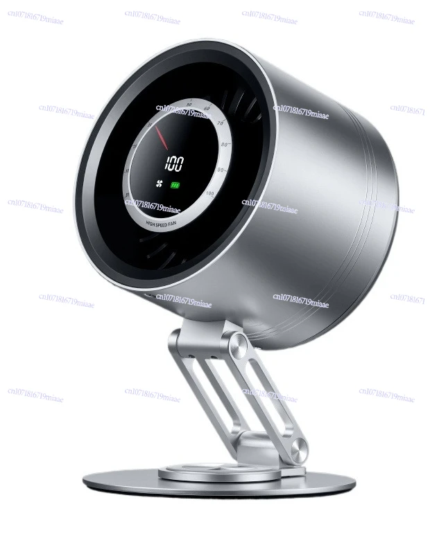 Small Metal Fan 360 ° Rotating Folding Turbo Fan Office Desktop Silent Air Circulation Fan