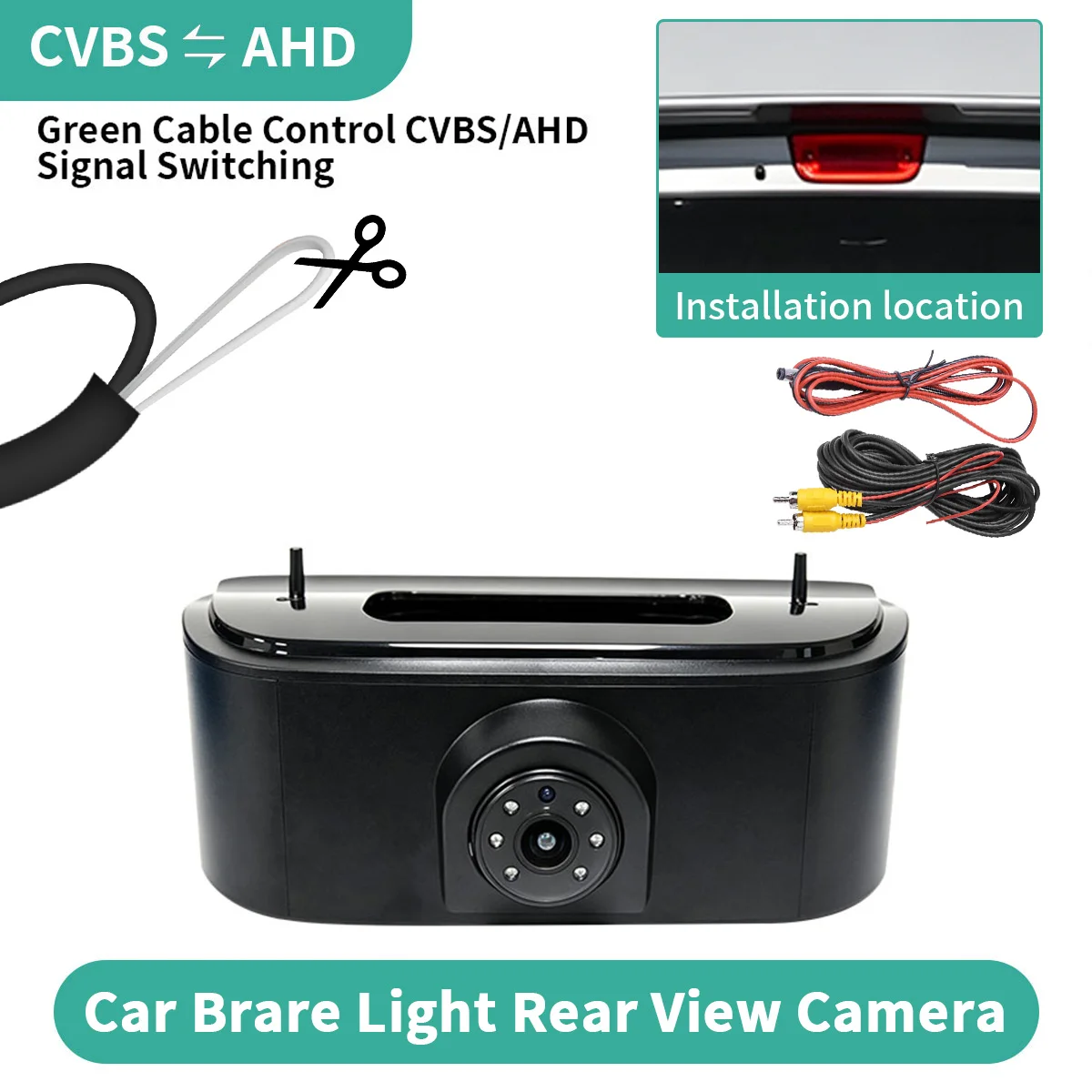 CVBS AHD Car Brake Light Rear View Backup Camera IR Night Vision Waterproof For Nissan NV200 Chevrolet City Express Van
