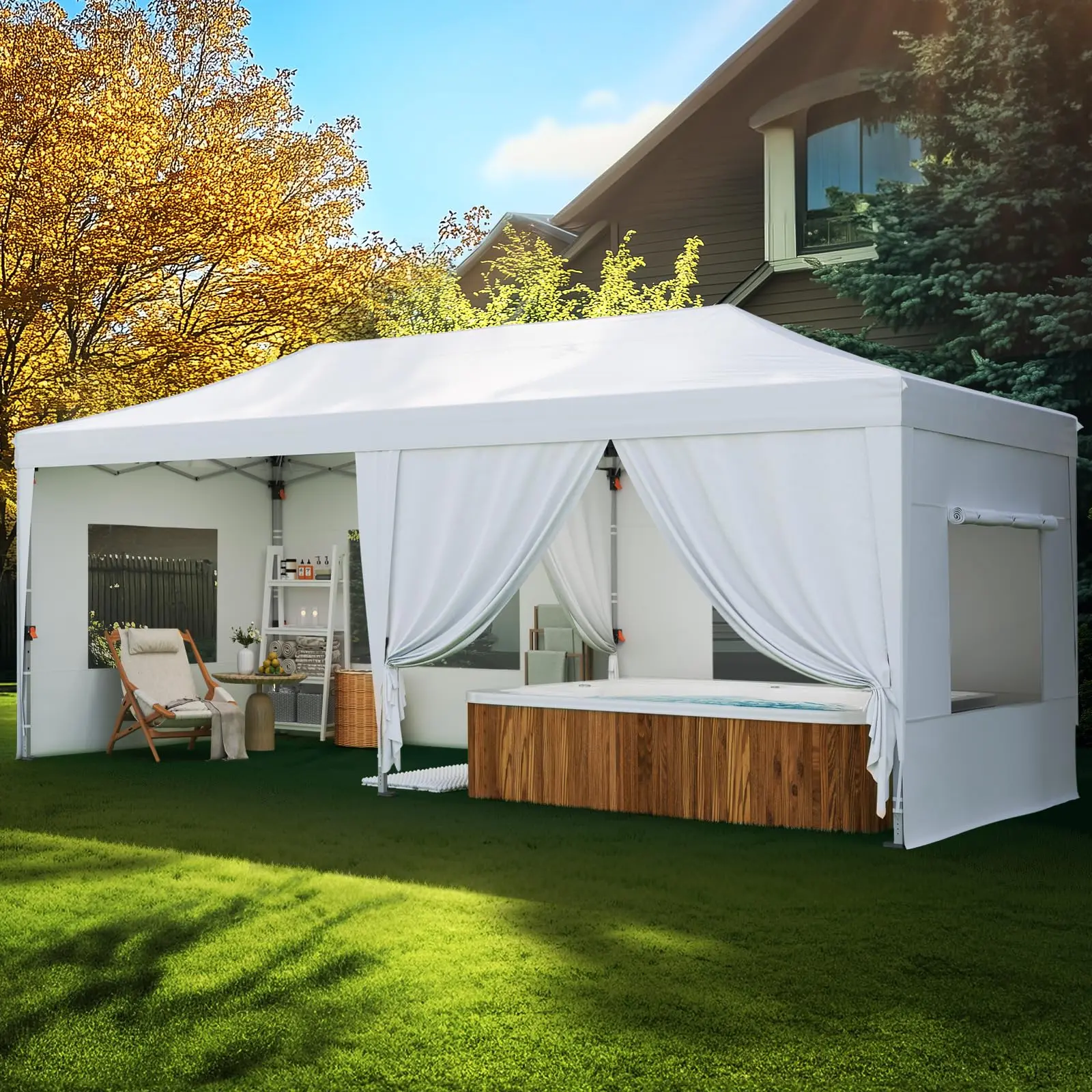 10x20FT Pop Up Canopy Tent with Sidewalls