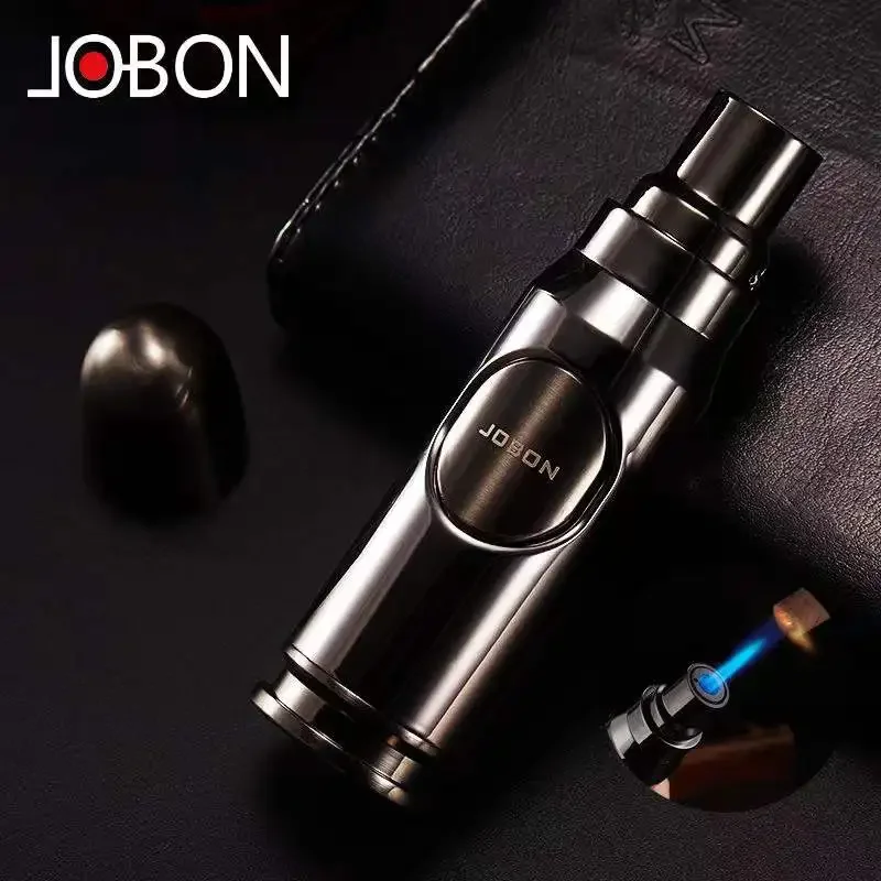 JOBON Bullet Shape Lighter Jet Multi-purpose Butane Gas Torch Lighter Spray Gun Cigarette Cigar Lighter Men’s Gift Ignition Tool