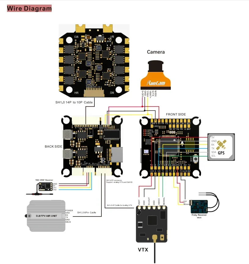 Controlador de vuelo NEEBRC F405 30,5x30,5mm 8/32 bits 4 en 1 ESC 60A 65A 80A 100A 3-8S FC Stack para accesorios de Dron de carreras con visión en primera persona RC