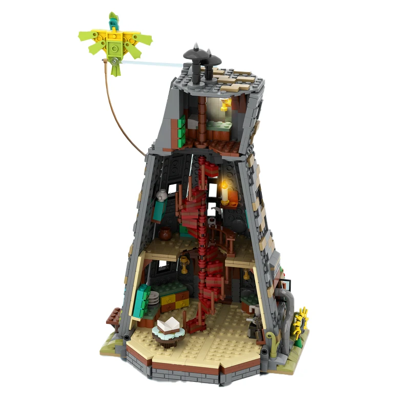 MOC-114447 Creative Magic Movie Famous Castle Owlery Tower Building Blocks House Collection Experts Bricks Toys Childrens Gifts