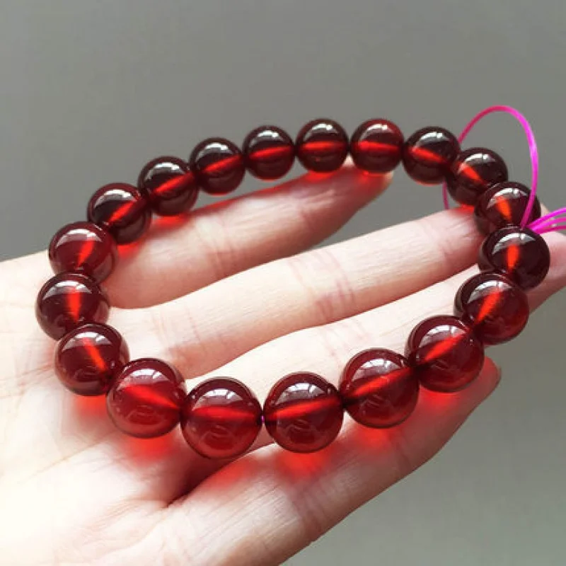 

Crafts Red Garnet Bracelet Single Circle Good Product