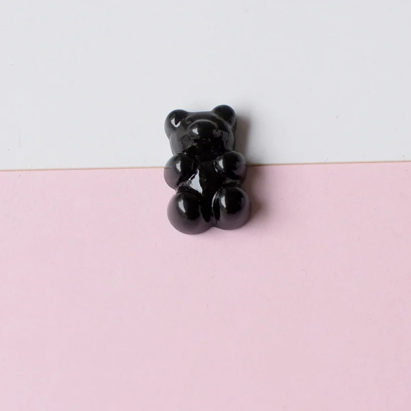 10pcs Black Series Girl Flower Candy Flat Back Cabochons Embellishment Scrapbooking and Crafts Diy Hairpin Accessories