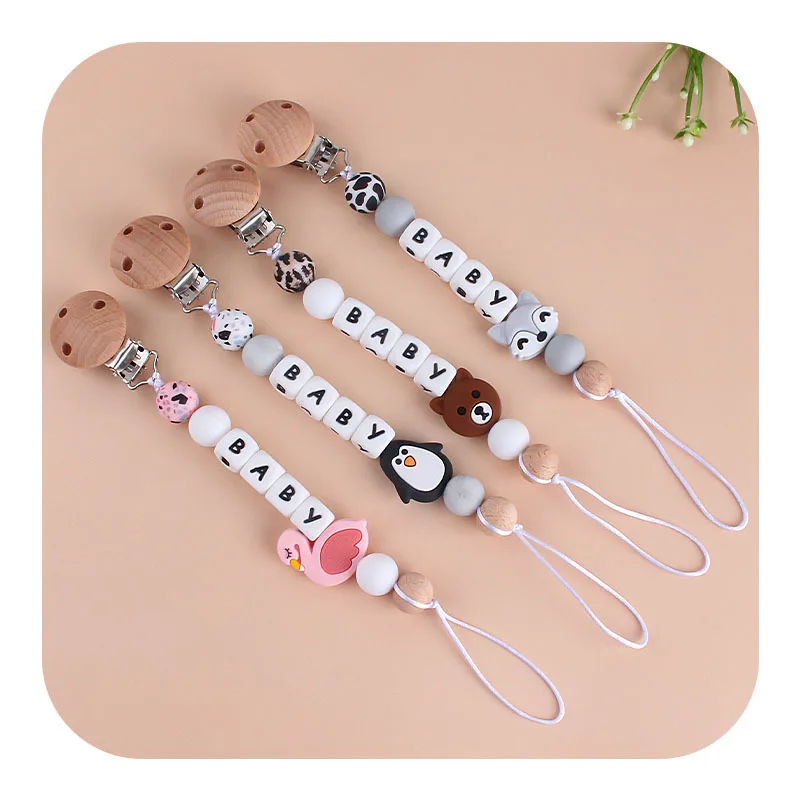 

DIY детское индивидуальное имя, зажимы для соски, держатель для соски, цепочка-пустышка, игрушка для прорезывания зубов для малышей, подарок для душа, без BPA