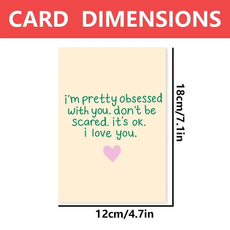 1pc funny birthday card with romantic text. Creative greeting cards perfect gift for husband wife boyfriend girlfriend.