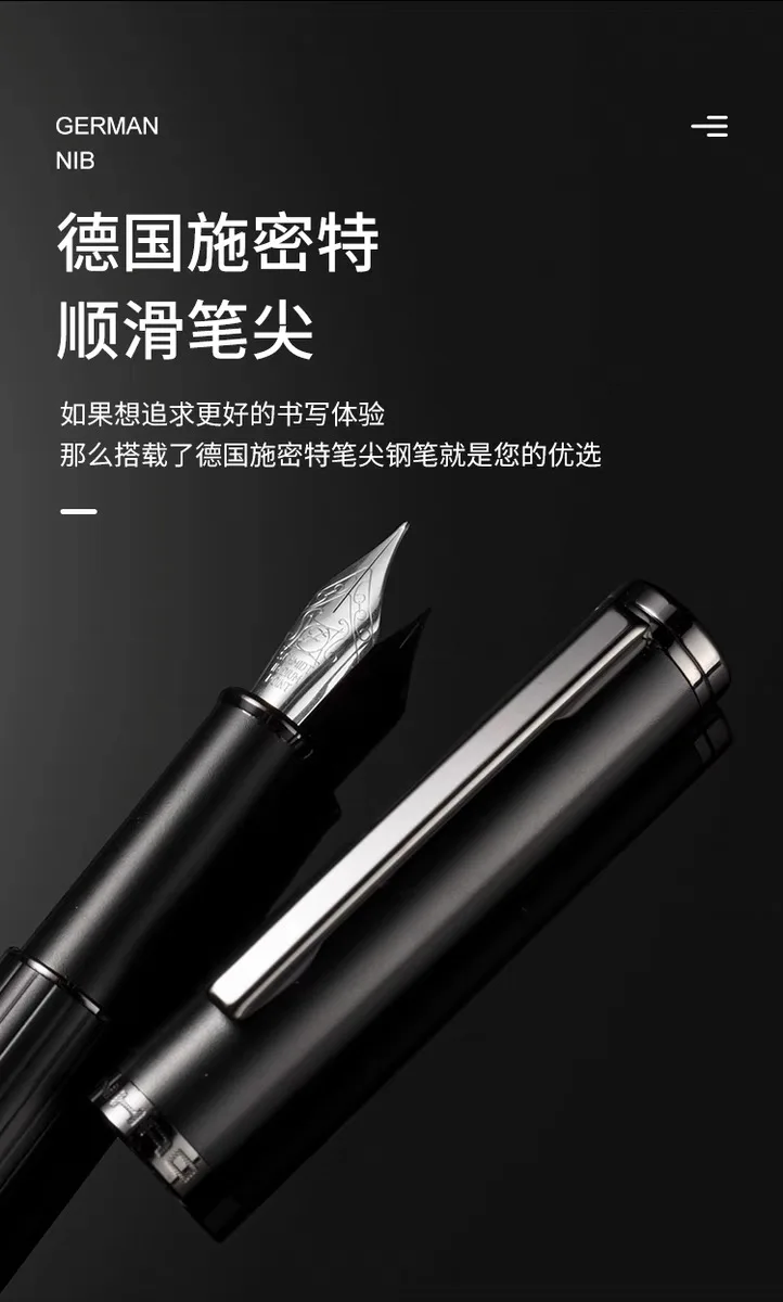 Premium New Jinhao 88 Füllfederhalter aus Metall und Messing, extra feine Spitze, EF-Tintenstifte, Blau/Rot/Schwarz, 1 Stück – ideal für Büro-Schreibzubehör – Detail 3
