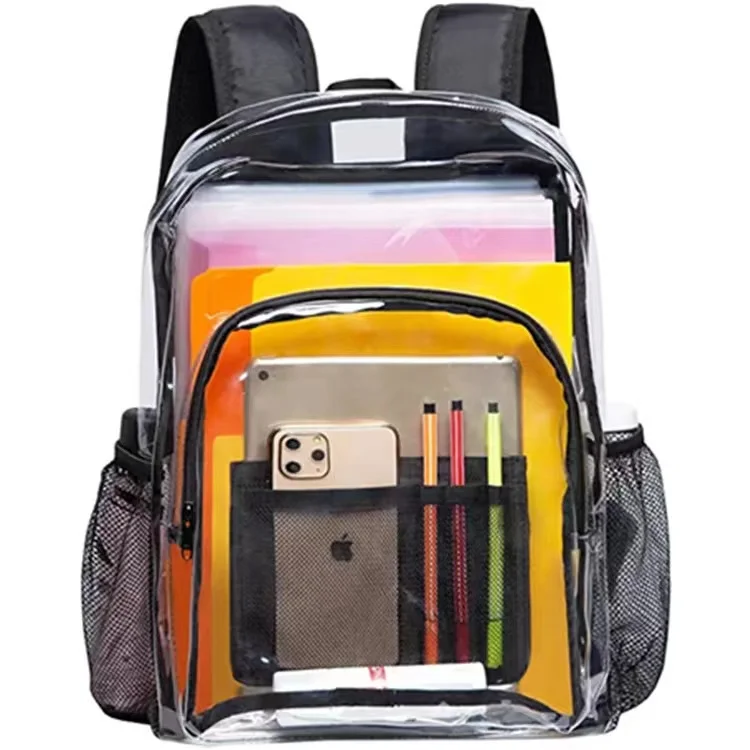 

Large Capaci Transparent Double oulder Bag Waterproof PVC Beach Travel Bapa Mommy Jelly Student Bag Beach Bag