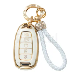 5 Buttons TPU Car Key Cover Case for Hyundai Palisade 2021 Ix35 Tucson Accent Santa Fe Solaris ELANTRA Azera Key Accessories