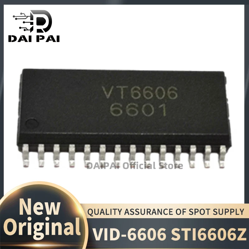 (10piece)100% New original VID-6606 STI6606Z  VID6606 STI-6606 STI6606 6606 SOP-28  Stepper driver chip SMD  New In Stock