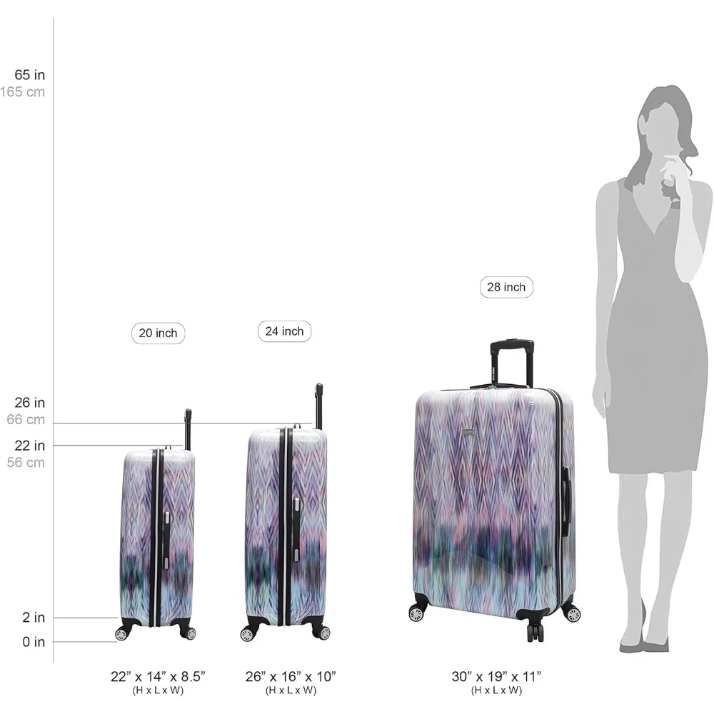 Mala rígida abs + pc resistente a arranhões de 28 polegadas - coleção de bagagem leve de designer