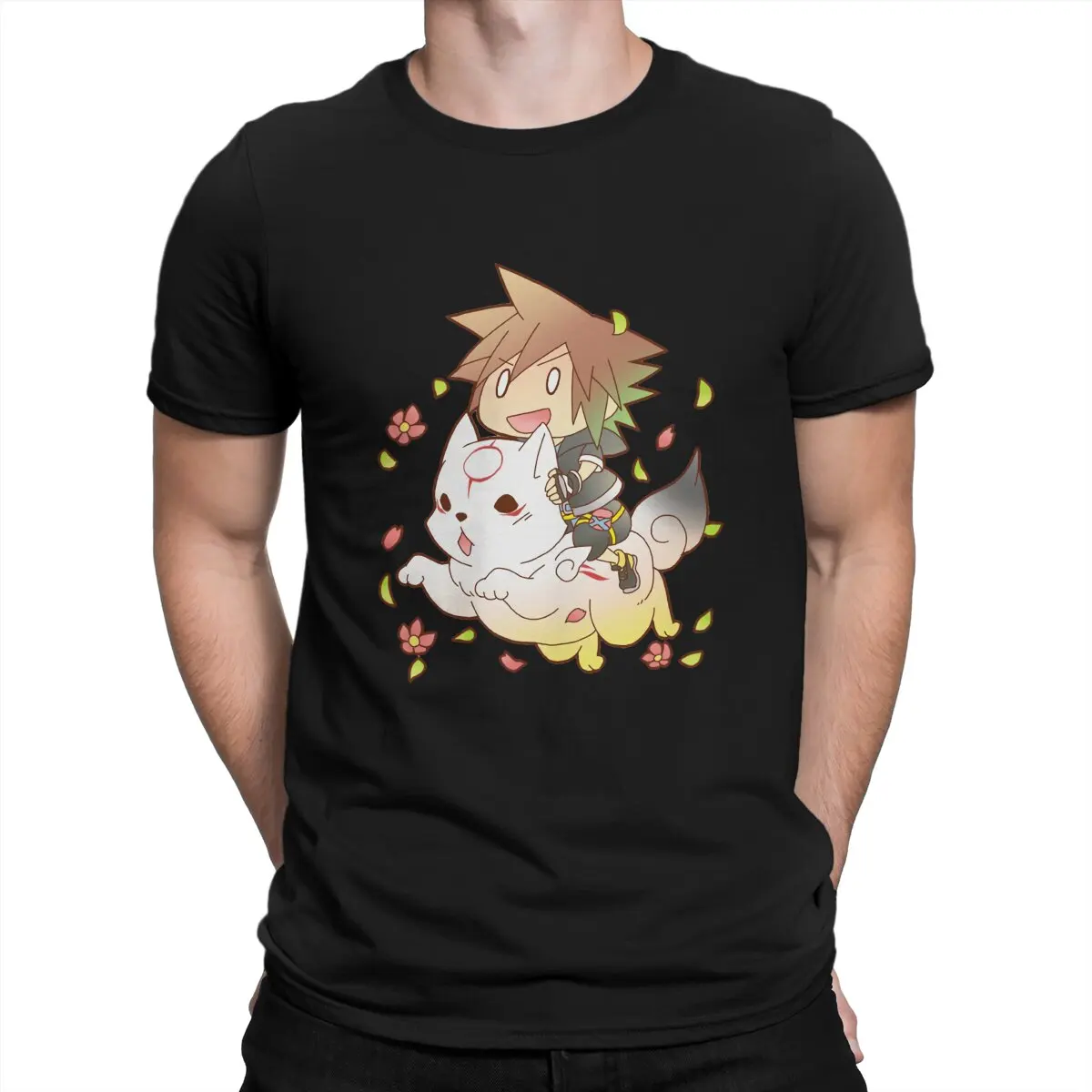 치비 소라 오카미 스페셜 티셔츠, 킹덤 하트, 리쿠 카이리 게임, 캐주얼 폴리에스터 티셔츠, 남성 여성, 핫 세일