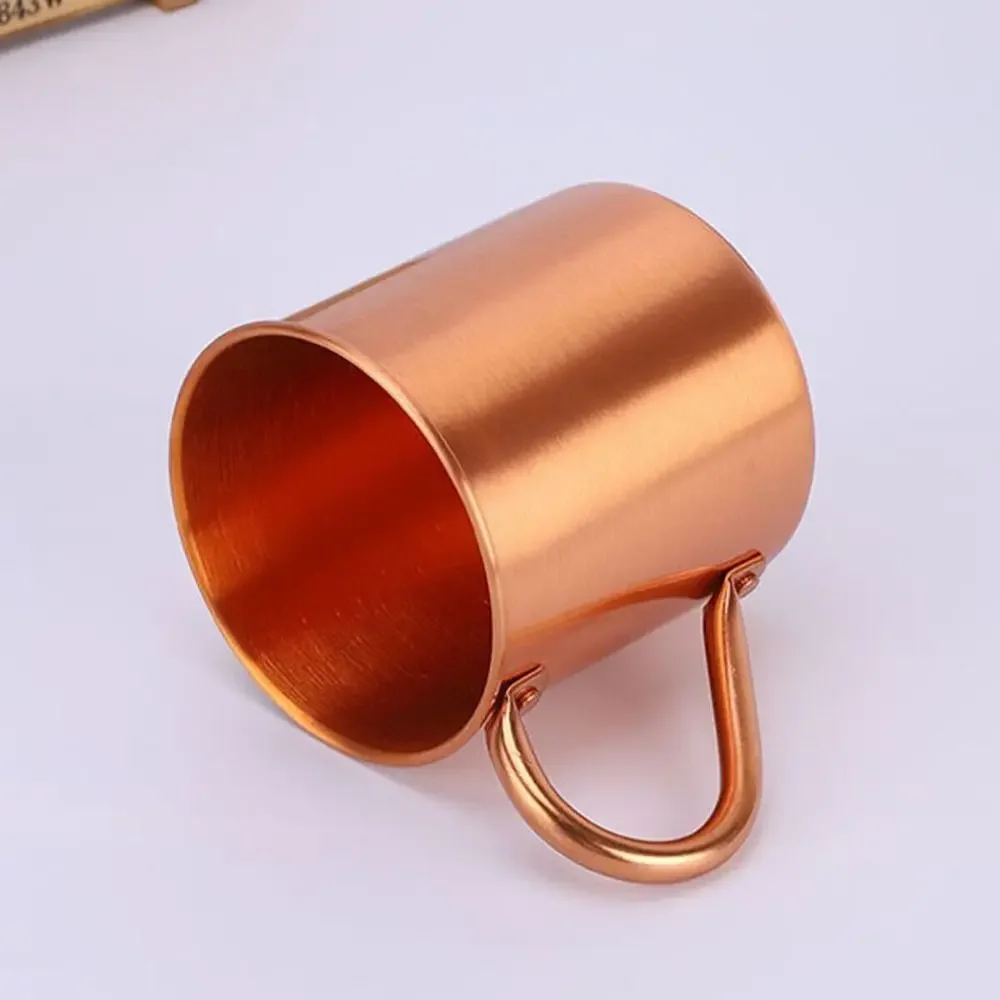 

16OZ Pure Copper Cup Straight Handcrafted Moscow Mule Mugs Brushed Appearance Smooth Finish Mug Cup Mules Cocktails Coffee Beer