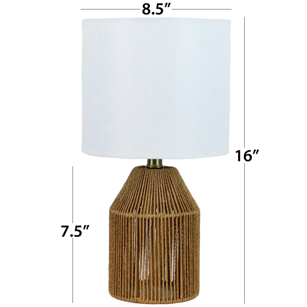 Tischlampe aus natürlichem Seil, 16H