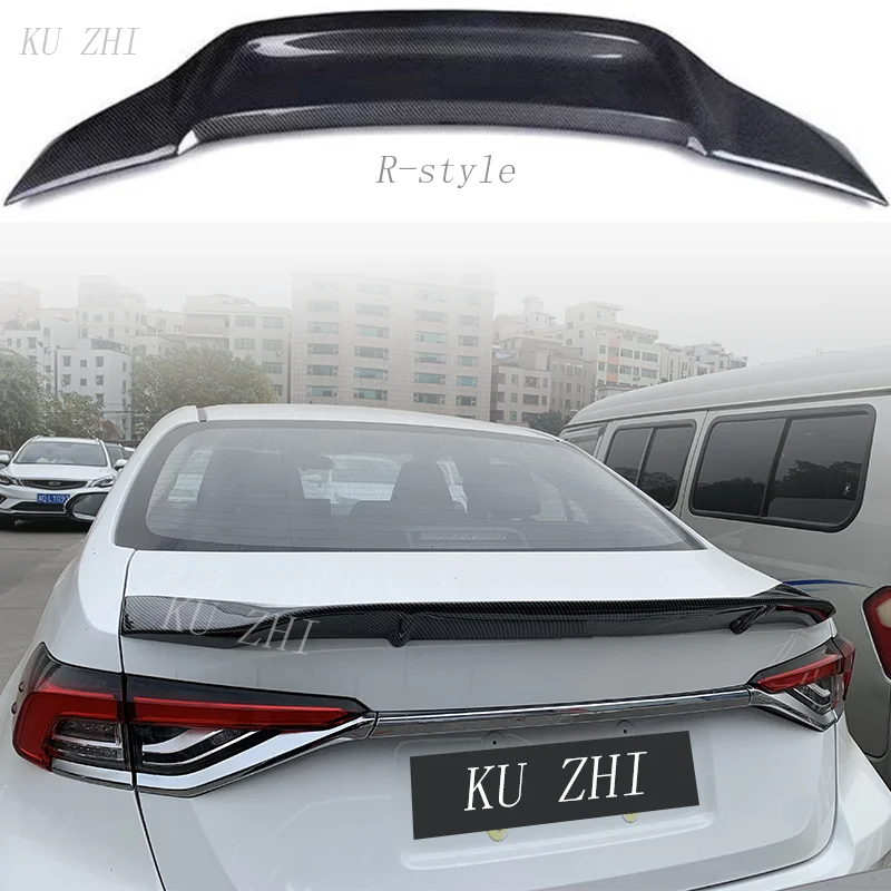 Real Carbon Fiber Rear Wing Trunk Lip Tail Spoiler For Toyota Corolla 2019 2020 2021 2022 2023 2024 R Style