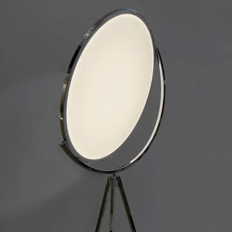 2026 الشمال الحد الأدنى مصابيح أرضية Led مستديرة الاكريليك لغرفة المعيشة أريكة دراسة غرفة نوم تصميم المنزل ترايبود قابل للتعديل الفن لومينا #4