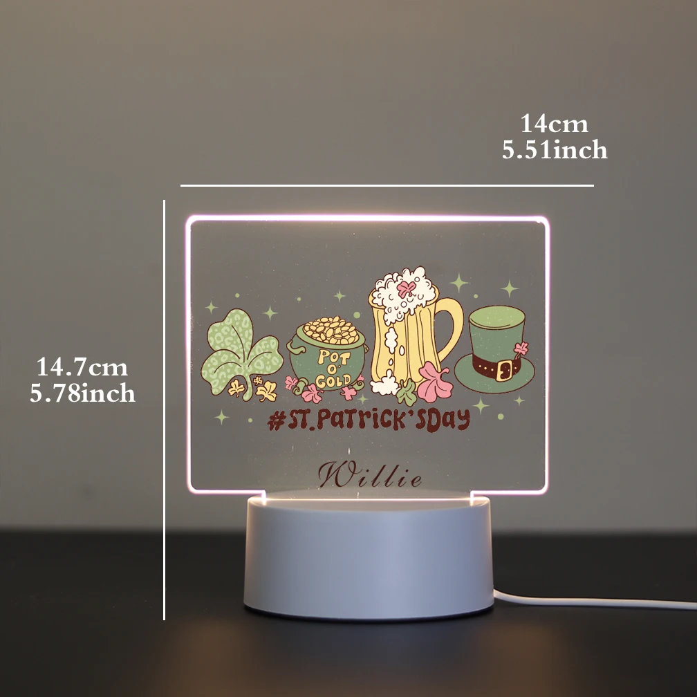 1 customized 7-color gradient night light party USB 3D Creative Customized Night Light Room decoration gift RGB night light LED