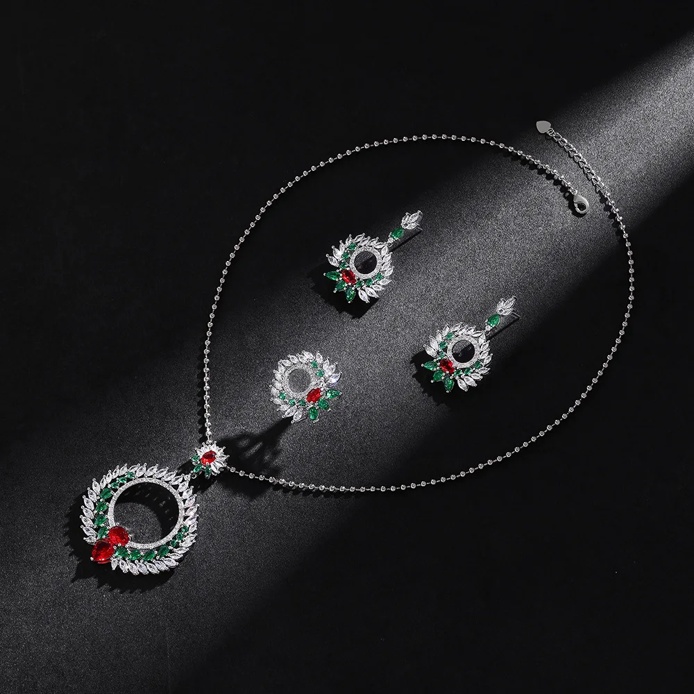 

Cross-border Flower Jewelry Set - Fashionable and Unique - Bestseller for Weddings - Women's High-End Banquet Accessories