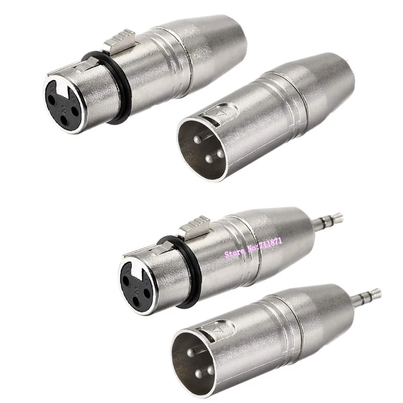 Male Female XLR 3.5 Adapter Connector XLR Male to TRS 3.5mm Male Female Connector 3.5 CANNON XLR Female Male Adaptor Plug Socket