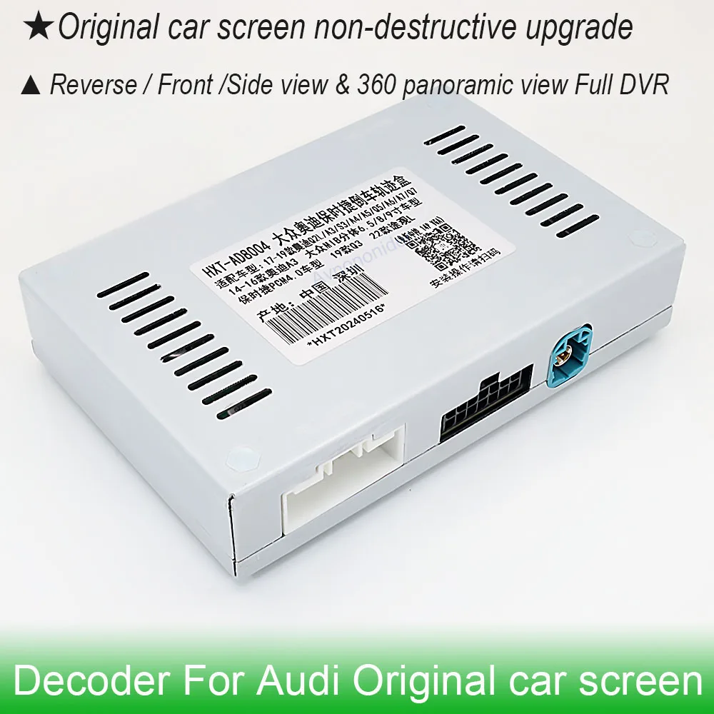 

For Audi A3 2015~2021 ,Q2 2017~2024, A1 / Q5 2020 OEM Original Screen HD Trajectory Decoder Upgrade Rear View Camera Plug &Play