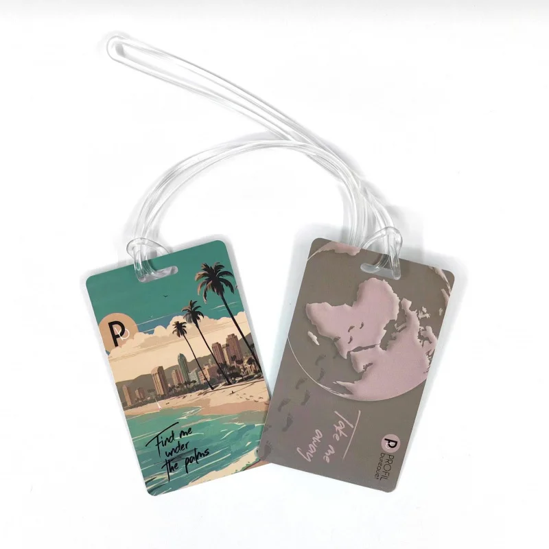 

Custom Factory Wholesale High Quality Print Hard Plastic PVC Golf Bag Tag Luggage travel luggage tag
