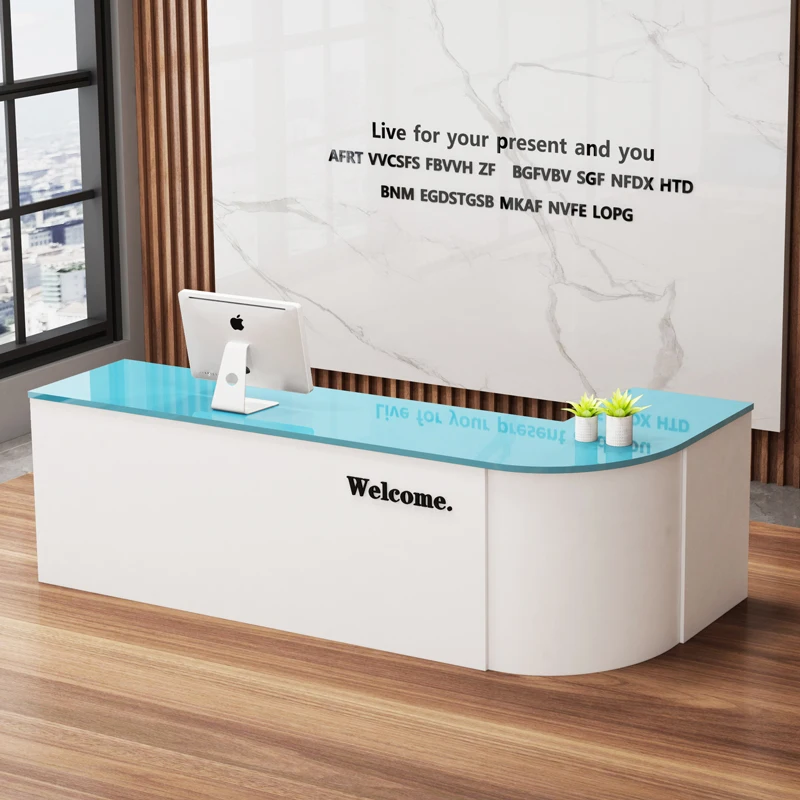 مكاتب الاستقبال الصناعية الحديثة متجر الجمال بار فاخر فندق مطعم مكاتب الاستقبال التنفيذي Mostrador الأثاث العصري #4
